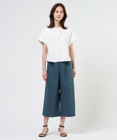 J.PRESS LADIES L 【2WAY】コットンスムース フレンチスリーブ カットソー
