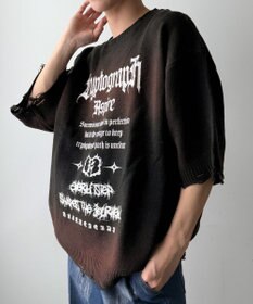 WEGO ダメージボーダーニットプルオーバー(SS)