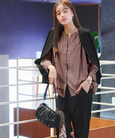 Tiaclasse 【新色追加・洗える】重ねヘムタックブラウス