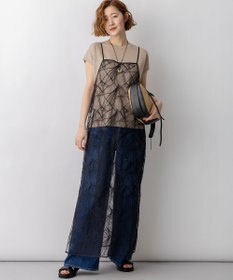 23区 VIOLAd'ORO ラフィアシート レザーコンビ ワンハンドルバッグ