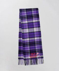 AURORA 【 ANNA SUI（アナ スイ）】マイメロディ&クロミ 刺しゅうブローチ付きチェックマフラー