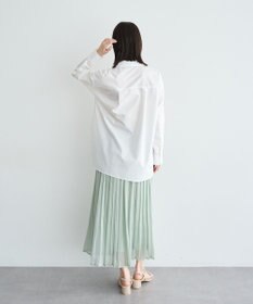 YECCA VECCA シャイニーサテンプリーツスカート