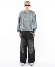 WEGO 【ユニセックス着用ITEM/MLサイズ展開】コールドダイスウィッチングプルパーカー