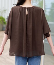 Tiaclasse シアーギャザーブラウス