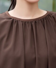 Tiaclasse シアーギャザーブラウス