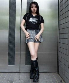 WEGO キーネックサイドレースアップちびT