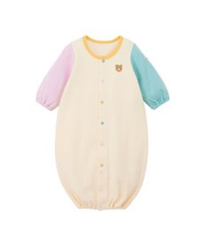 MIKI HOUSE HOT BISCUITS 【50-60cm】接結カノコ素材 ワンポイント刺繍 ツーウェイオール