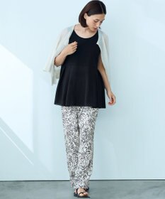 23区 【洗える】ナチュラルコットンベア タフタコンビ タンクトップ