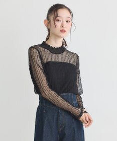 earth music&ecology レースドッキングプルオーバー