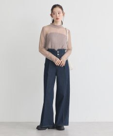 earth music&ecology レースドッキングプルオーバー