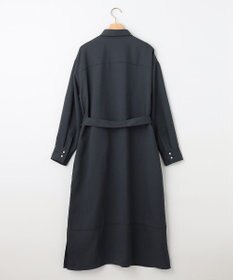 組曲 【サッシュベルト付き】パールボタンシャツワンピース