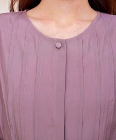 Tiaclasse 【洗える】シアーピンタックブラウス