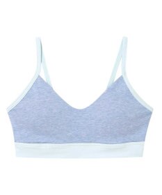 une nana cool 綿ベア天竺 カラーブロッキング ノンワイヤーブラジャー