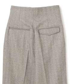 BEIGE， NATION / ウールヘリンボーンタックワイドパンツ