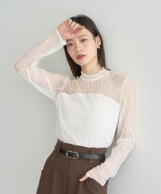 earth music&ecology レースドッキングプルオーバー