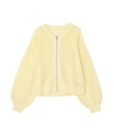 AMERICAN HOLIC 【先行予約】ジップアップメッシュニットカーディガン【WEB限定カラー有り】