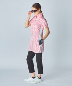 FILA GOLF／marie claire 【Marie claire sports】ロゴ柄ハーフジップチュニック