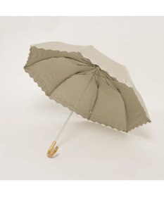 UNBILLION カシュネ cachenez / PUフラワーボーラー刺繍トップレス2段折りたたみ傘