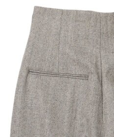 BEIGE， NATION / ウールヘリンボーンタックワイドパンツ