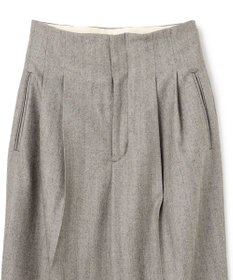 BEIGE， NATION / ウールヘリンボーンタックワイドパンツ