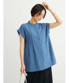 Green Parks フレンチスリーブタックブラウス