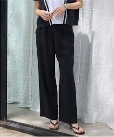 ICB 【人気のため新色追加・接触冷感・洗える】 ワッシャーツイル ワイドストレートパンツ