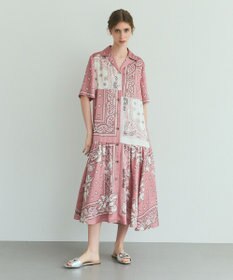 GRACE CONTINENTAL バンダナプリントシャツドレス