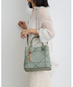 MioFIRANO カジュアルシッククロスラインハンドバッグ 2WAY チャーム付き　FIRANO フィラノ