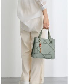 MioFIRANO カジュアルシッククロスラインハンドバッグ 2WAY チャーム付き　FIRANO フィラノ