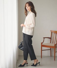 Feroux 【洗える】クラシカル リボンタイブラウス