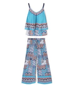 San-ai Resort（三愛水着楽園） ロングパンツセット水着　9M・11L　【Coral veil（コーラルヴェール）】