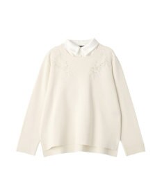 YECCA VECCA 2way襟付きレースニット