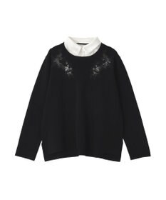 YECCA VECCA 2way襟付きレースニット