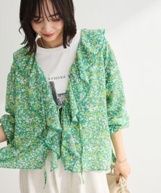Green Parks 花柄フリルブラウス