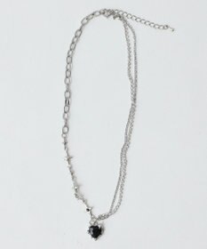 WEGO Lハートモチーフ2連ネックレス