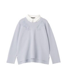 YECCA VECCA 2way襟付きレースニット