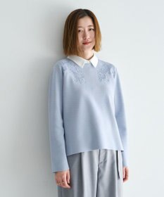 YECCA VECCA 2way襟付きレースニット