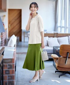 Tiaclasse L 【洗える】マトンスリーブカットソートップス