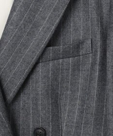 BEIGE， DELAND / ウールピンストライプダブルジャケット