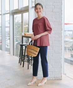 Tiaclasse L 【洗える】マトンスリーブカットソートップス