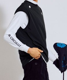 PW CIRCULUS 【撥水加工 / 小さくまとまる】【UNISEX】オーバーサイズ パッカブルベスト ゴルフウェア メンズ レディース