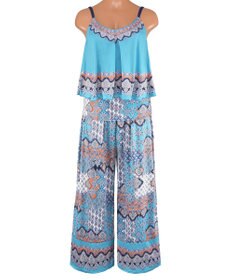 San-ai Resort（三愛水着楽園） ロングパンツセット水着　9M・11L　【Coral veil（コーラルヴェール）】