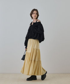 GRACE CONTINENTAL バルーンモールカットカーディガン