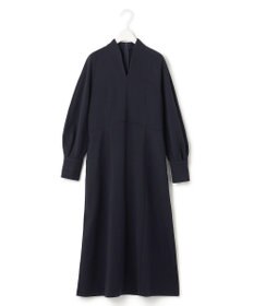 ICB 【洗える】 レーヨンストレッチポンチ フレアワンピース
