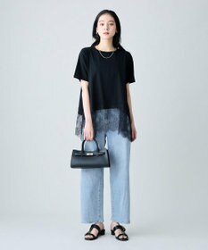 ANY L レースコンビフレアーカットソー