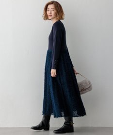 23区 【滝沢眞規子さん着用/一部店舗限定/洗える】ニットコンビジャカード ワンピース