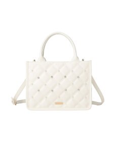 Maison de FLEUR パールビジューキルティングスクエアショルダー