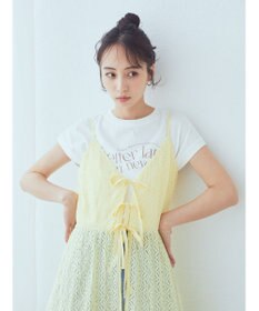 earth music&ecology フラワーレースキャミワンピース