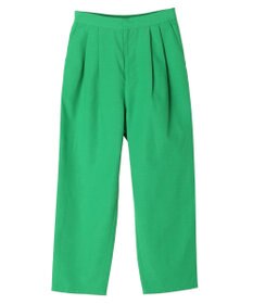 Green Parks 綿麻混タックテーパードパンツ