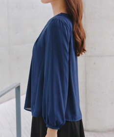 Tiaclasse 【スマート裏起毛】 ボウタイ風ブラウス